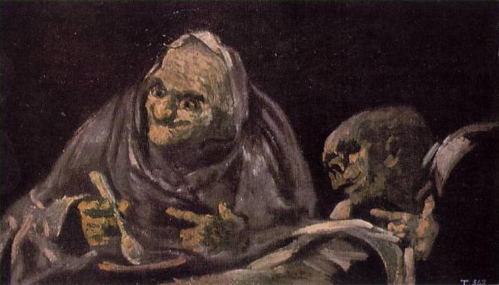 Francisco de Goya Two Women Eating China oil painting art